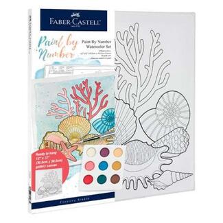 Faber Castell Creative Studio Paint By Numbers Watercolour Set - Coastal