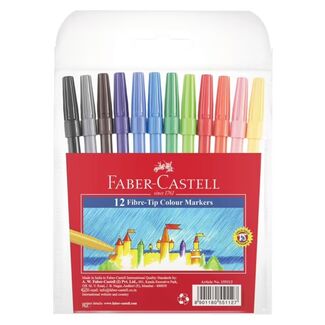 *Faber Castell Fibre Tip Colour Markers 12 Pack