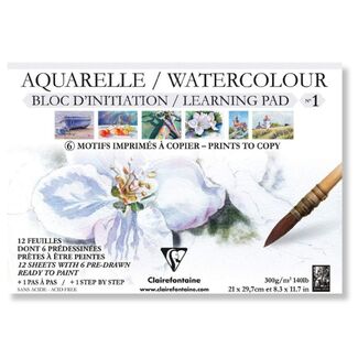 Clairefontaine Watercolour Learning Pad 300gsm A4 - No.1
