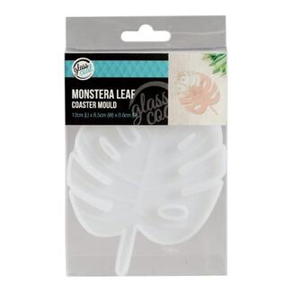 Glass Coat Monstera Leaf Silicone Coaster Mould For Resin 12cm x 8.7cm