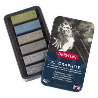 Derwent XL Graphite Block Set - Tin Of 6 