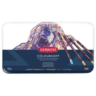 Derwent Coloursoft Colouring Pencil Tin Of 72