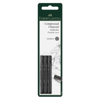 Faber Castell Pitt Compressed Charcoal Sticks - Medium 3pc