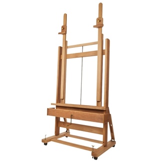 Mabef M02 Double Mast Easel With Crank & Storage