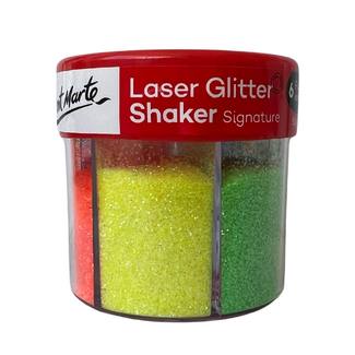 Mont Marte Kids - Laser Glitter Shaker 6 Fluoro Colours 50gm