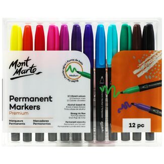 Mont Marte Premium Permanent Marker 12pc Set