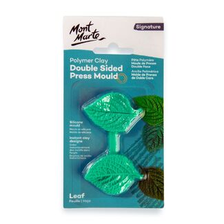 Mont Marte Polymer Clay Double Sided Press Mould - Leaf