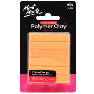 Mont Marte Make N Bake Polymer Clay 60g - Fluoro Orange