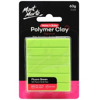 Mont Marte Make N Bake Polymer Clay 60g - Fluoro Green