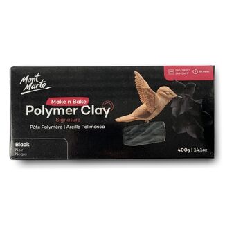 Mont Marte Make N Bake Polymer Clay 400g Block - Black