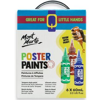 Mont Marte Kids Poster Paint Set 6pc x 60ml