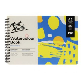 Mont Marte Discovery Watercolour Book Spiral Bound A5 190gsm