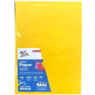 Mont Marte Discovery Coloured Paper 70gsm A4 100 Sheets