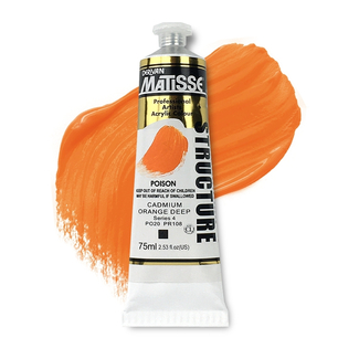 Matisse Structure Acrylic 75ml S4 - Cadmium Orange Deep
