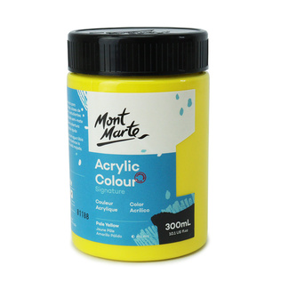 Mont Marte Signature Acrylic Paint 300ml Pot - Pale Yellow