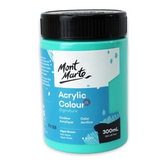 Mont Marte Signature Acrylic Paint 300ml Pot - Aqua Green