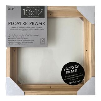 Jasart Thin Edge Floater Frame 12x12 Inch - Natural