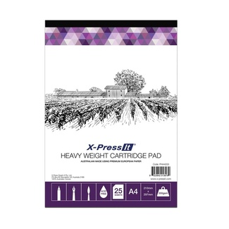 X-Press It Heavy Weight Cartridge Paper Pad A4 200gsm 25 Sheets