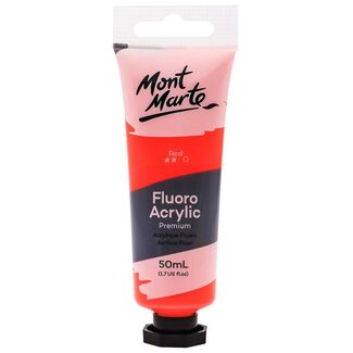 Mont Marte Fluoro Acrylic Paint 50ml - Red