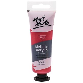 Mont Marte Metallic Acrylic Paint 50ml - Magenta