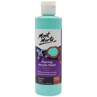 Mont Marte Acrylic Pouring Paint 240ml Bottle - Turquoise