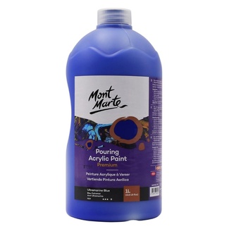 Mont Marte Acrylic Pouring Paint 1L Bottle - Ultramarine Blue