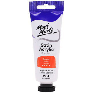 Mont Marte Satin Acrylic Paint 75ml Tube - Orange