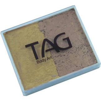 TAG Body Art & Face Paint Split Cake 50g - Pearl Gold/Pearl Old Gold
