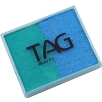 TAG Body Art & Face Paint Split Cake 50g - Pearl Teal/Pearl Sky Blue