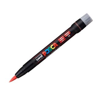 Uni Ball Posca Pen Flexible Brush Tip PCF-350 - Red
