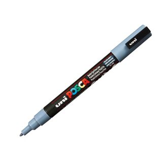Uni Ball Posca Pen Fine Bullet Tip 1.3mm PC-3M - Slate Grey