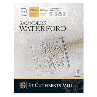 Saunders Waterford Watercolour Pad 23x31cm 300gsm 12 Sheets - Rough