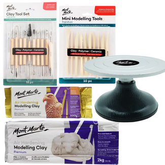 Beginner Friendly Air Dry Clay Sculpting Kit | Tutorials Modelling Pottery Tools