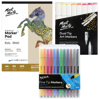 Markers Drawing Beginner Essentials Kit | Pens Pad Marker Starter Set