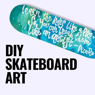 DIY skateboard art using POSCA markers image