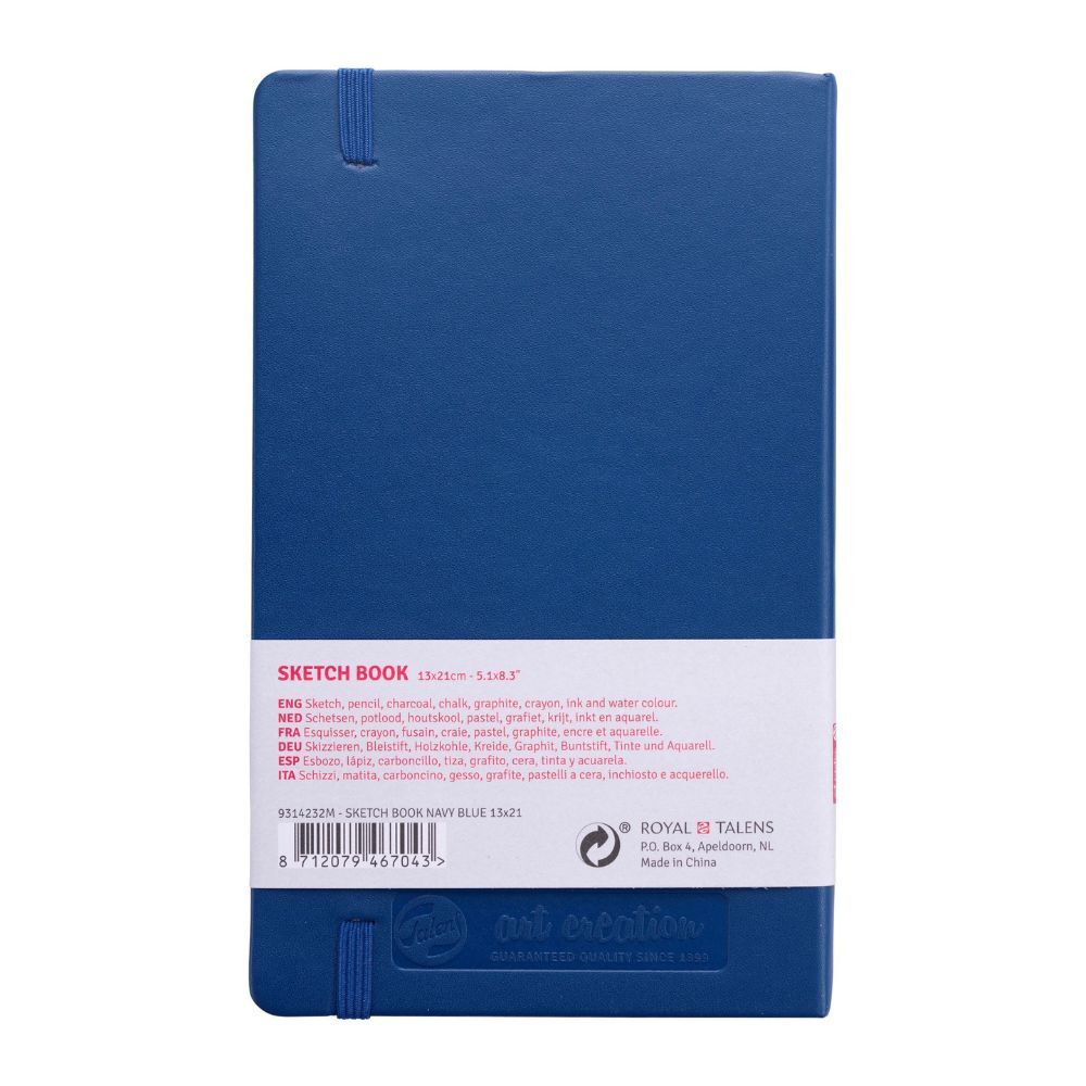 Talens Art Creation Navy Blue Sketchbook 13 x 21 cm 140gsm 80 Sheets