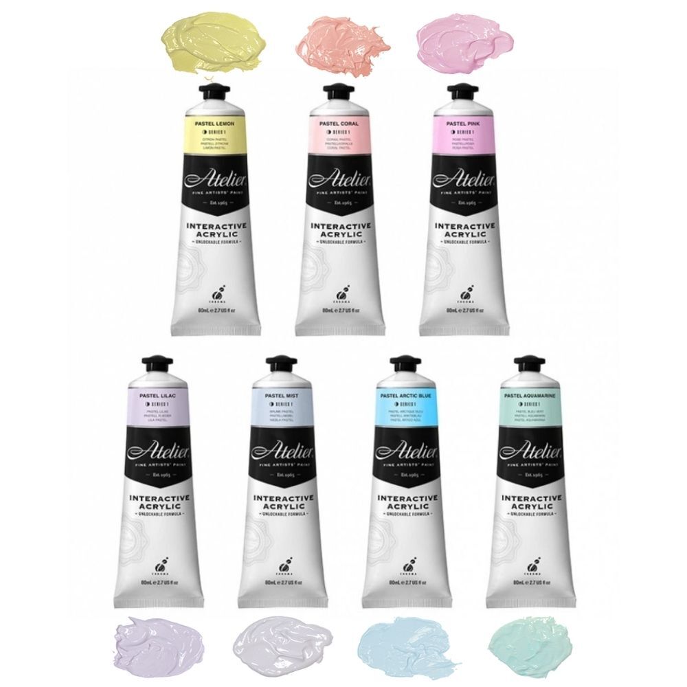 Atelier Interactive Pastel Acrylic Paint Set - 7 x 80ml pastel