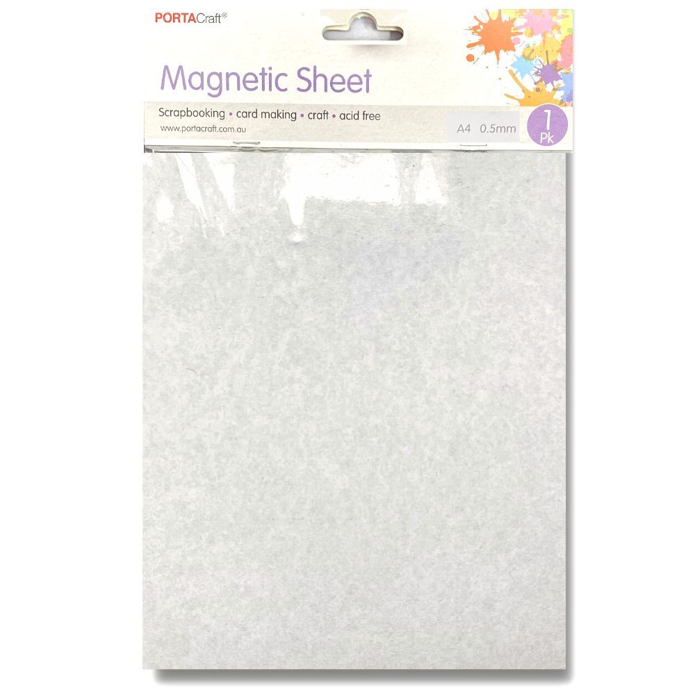4 x A5 Magnetic Sheets 0.5mm for Crafts, Die Storage and Signs