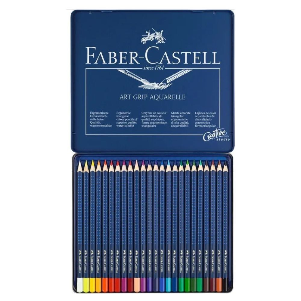 Faber-Castell - Art Grip Aquarelle Watercolor Pencils - Green (set of 9)  **CLEARANCE - All sales final**