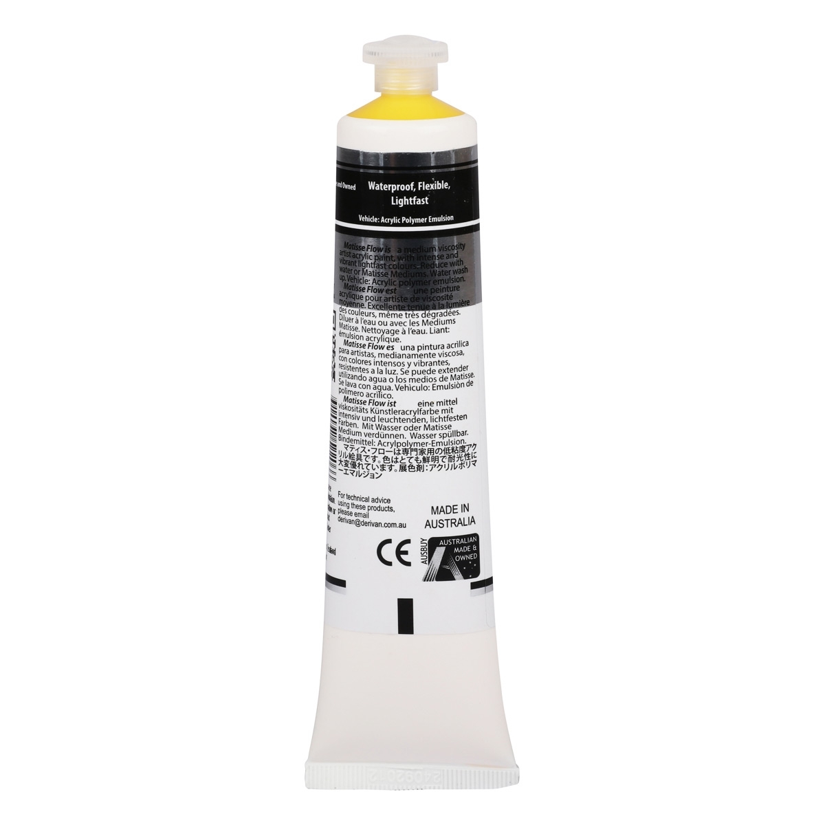 Matisse Flow Acrylic Paint - Cadmium Yellow Medium, 75 ml