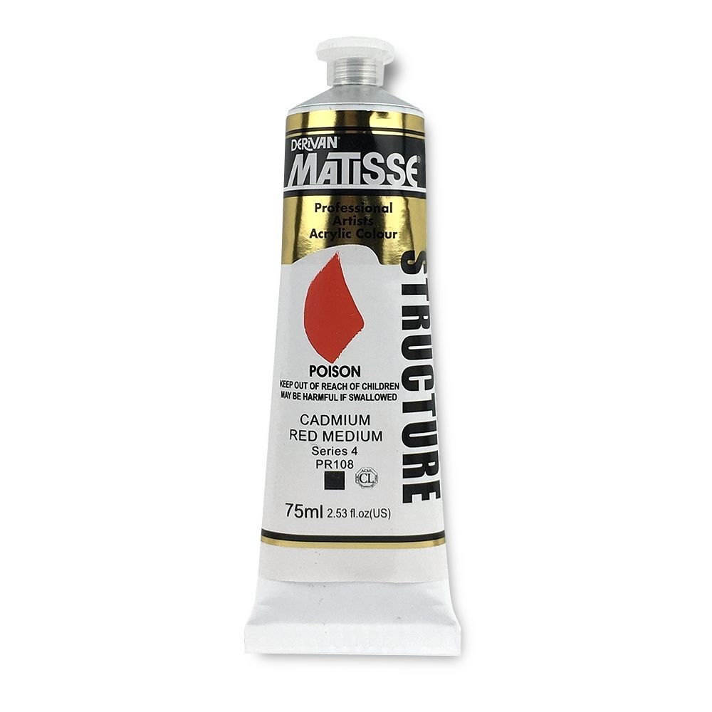 Derivan : Matisse Structure : Acrylic Paint : 75ml : Cadmium Yellow Medium  - Matisse Structure - Matisse - Brands