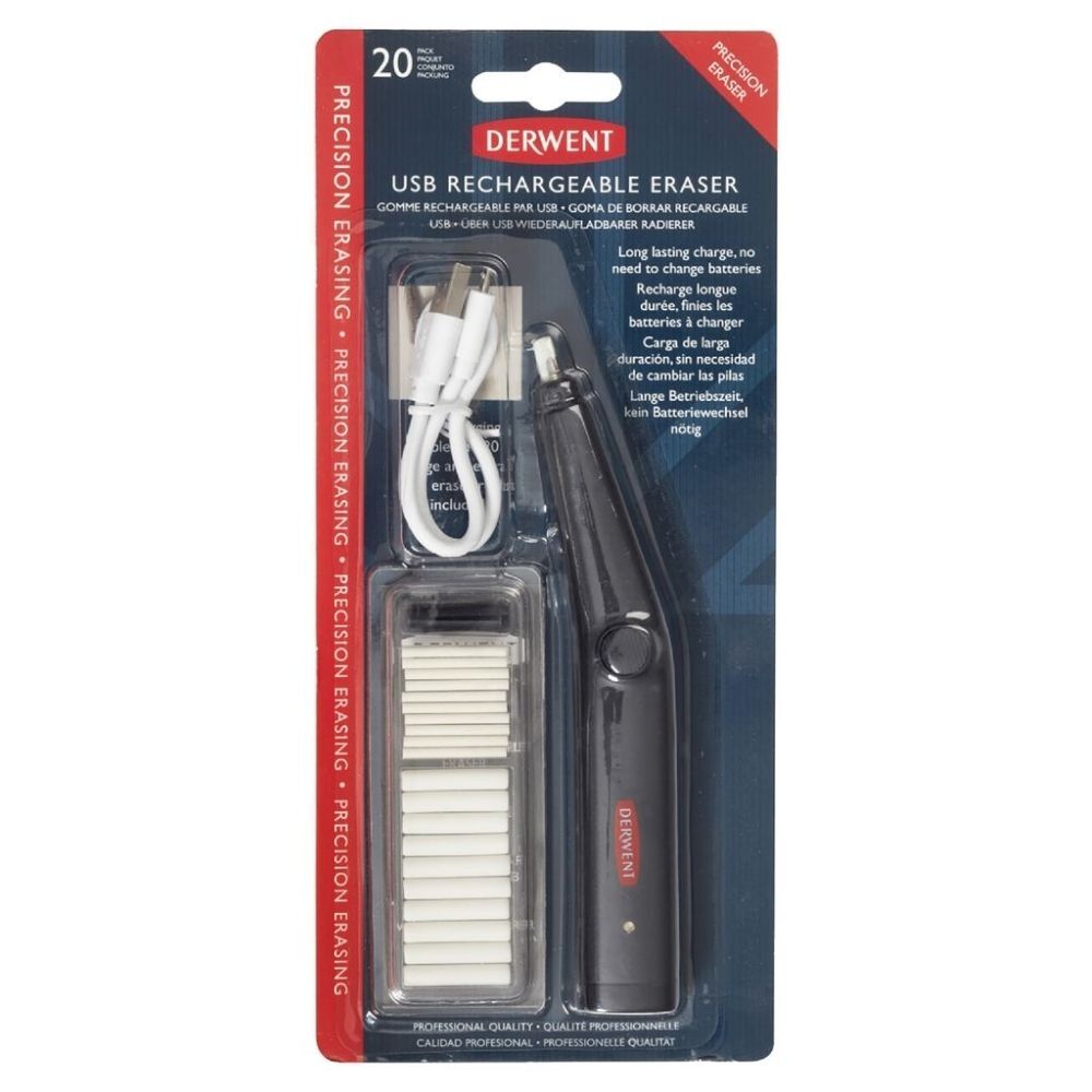 DERWENT - Stylo-gomme électrique USB