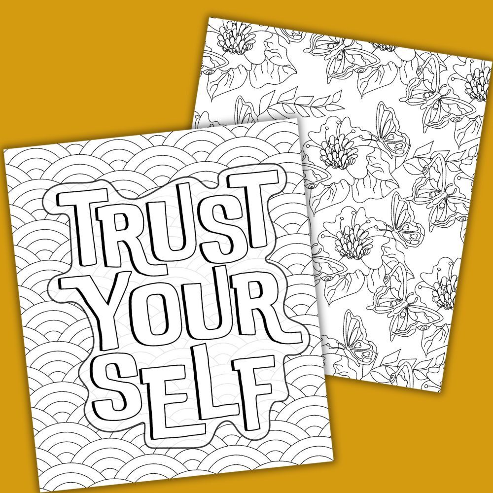 Large Print Easy Color & Frame - Mindfulness (Coloring Book