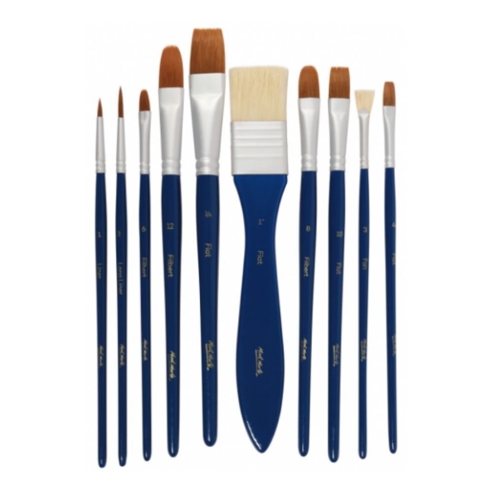 Gouache Paintbrush Set - Mont Marte Signature  Gouache paint set,  Paintbrush set, Oil paint brushes