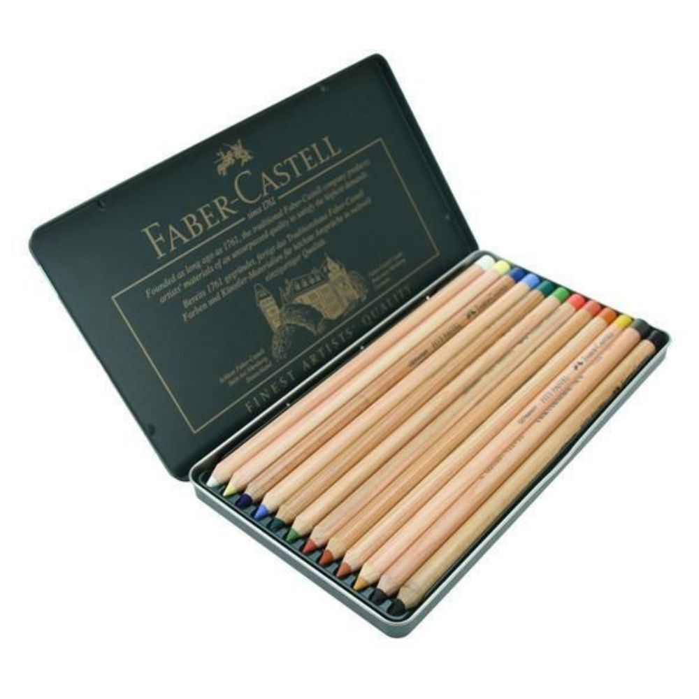 Faber Castell Pitt Pastel Pencil Set | Tin of 24