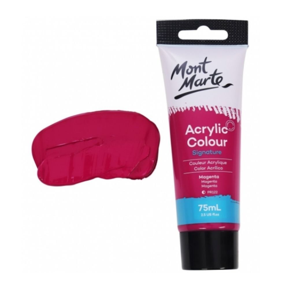 Mont Marte Signature Acrylic Paint 75ml Tube - Magenta