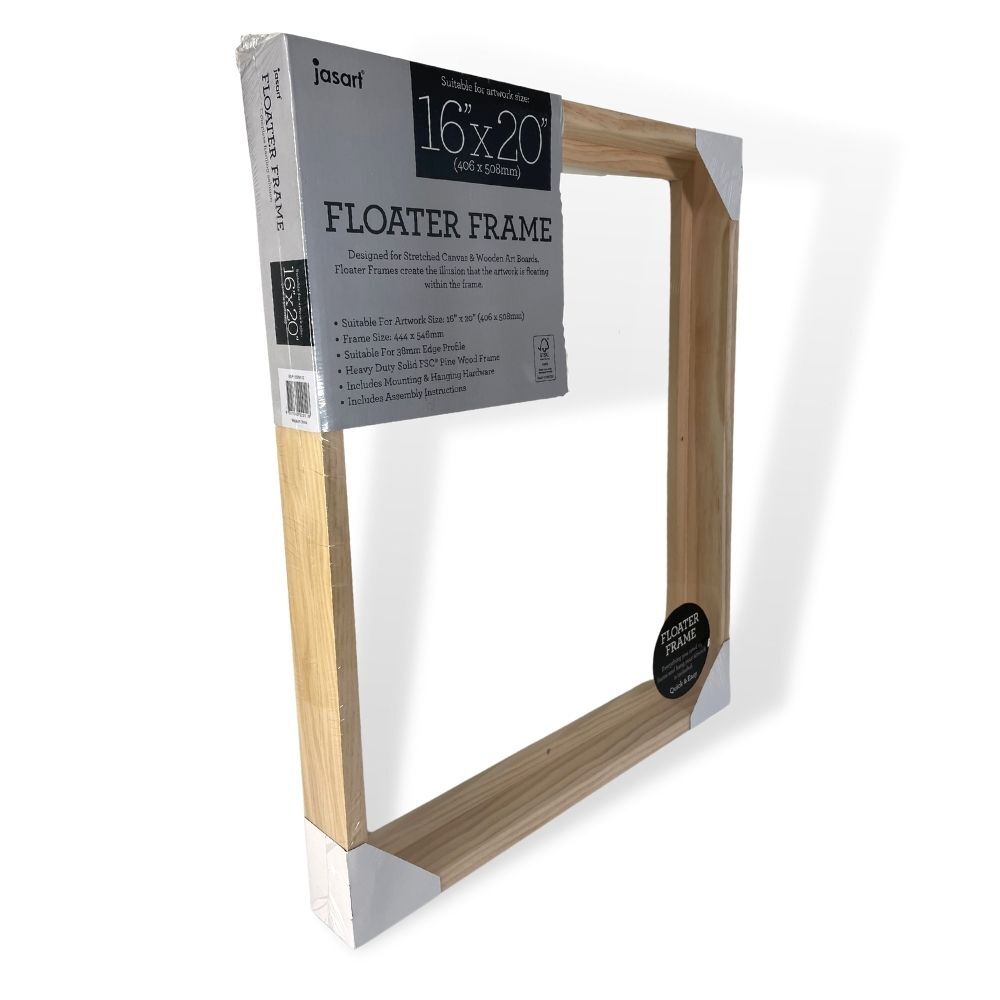 Jasart Thick Edge Floater Frame 16x20 inch - Natural