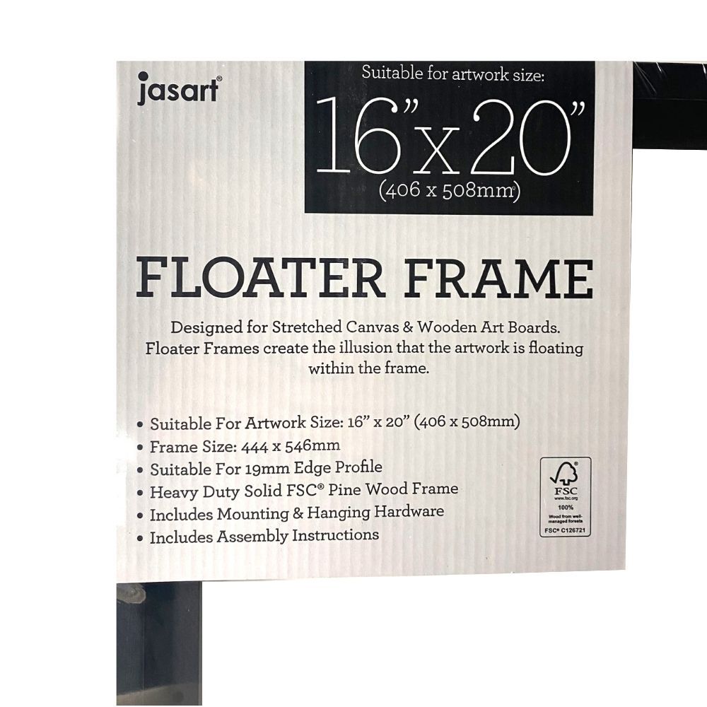 Jasart Thin Edge Floater Frame 16x20 inch - Black