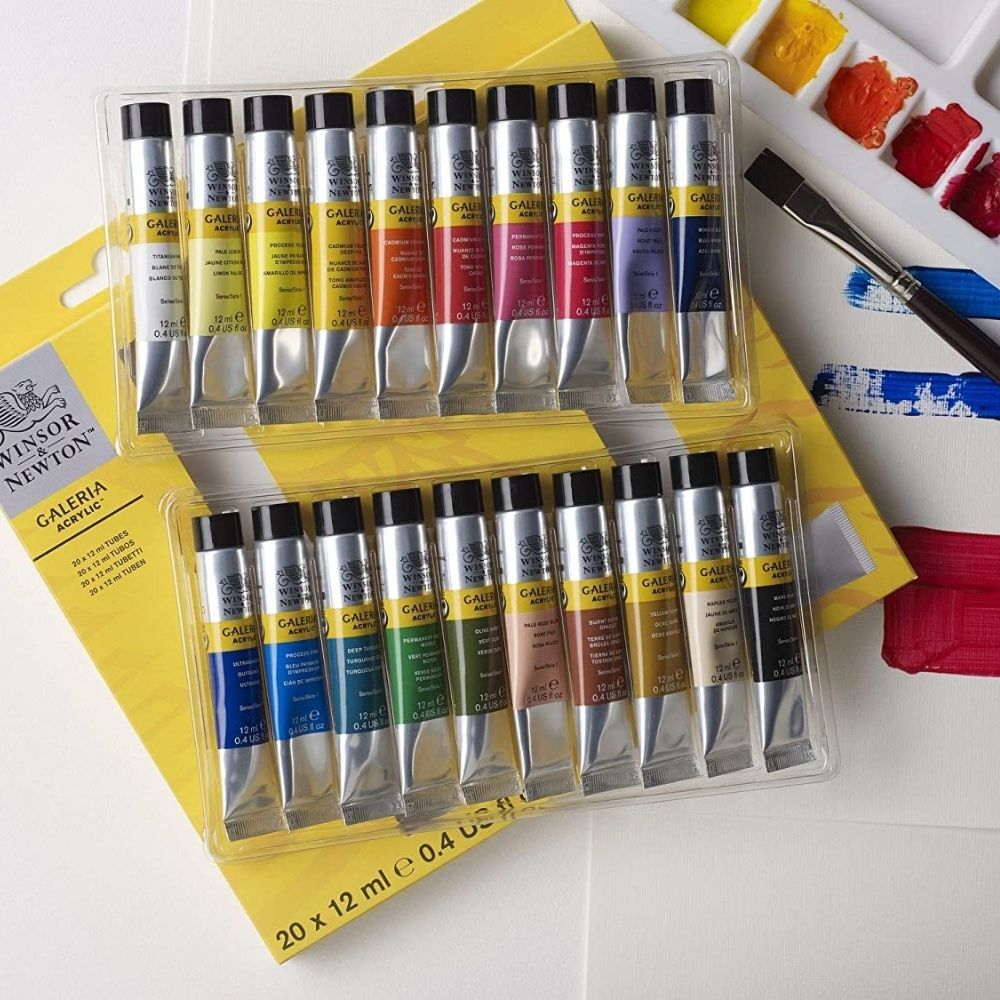 16 Color Satin Acrylic Paint Value Pack by Craft Smart® 