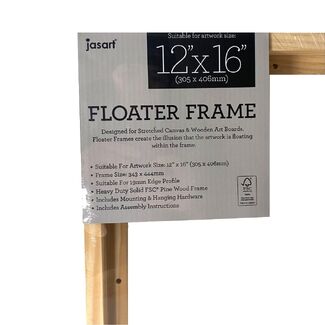 Jasart Thin Edge Floater Frame 16x20 Inch - Natural